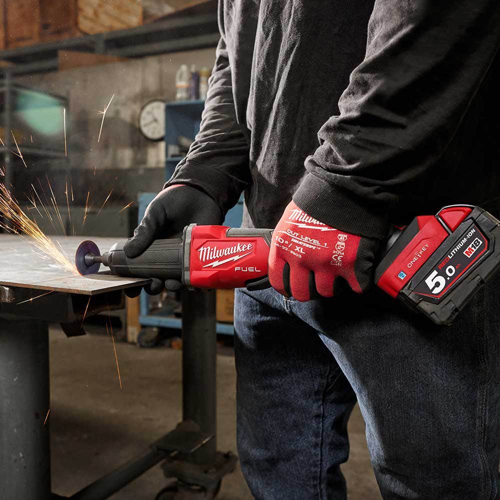 MILWAUKEE 18V FUEL™1/4" Braking Die Grinder w/ Deadman Paddle Switch Skin M18FDGROVPDB0