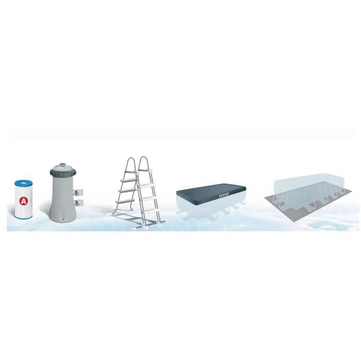 Kit piscine prism frame rectangulaire tubulaire 4,88 x 2,44 x 1,07m et Nettoyeur