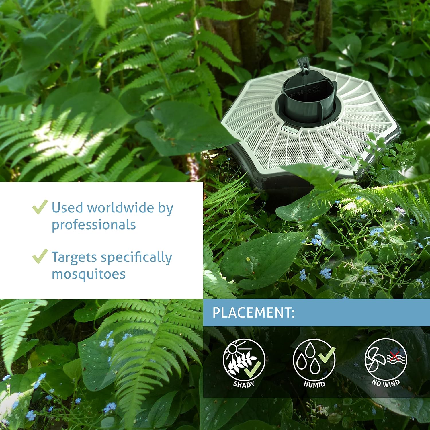 BIOGENTS BG-Mosquitaire Outdoor Mosquito Trap + BG-Sweetscent Mosquito Attractant • Effective Against Host-Seeking Asian Tiger & Dengue Mosquitoes • incl BG-Sweetscent Lure • for Outdoor & Patio