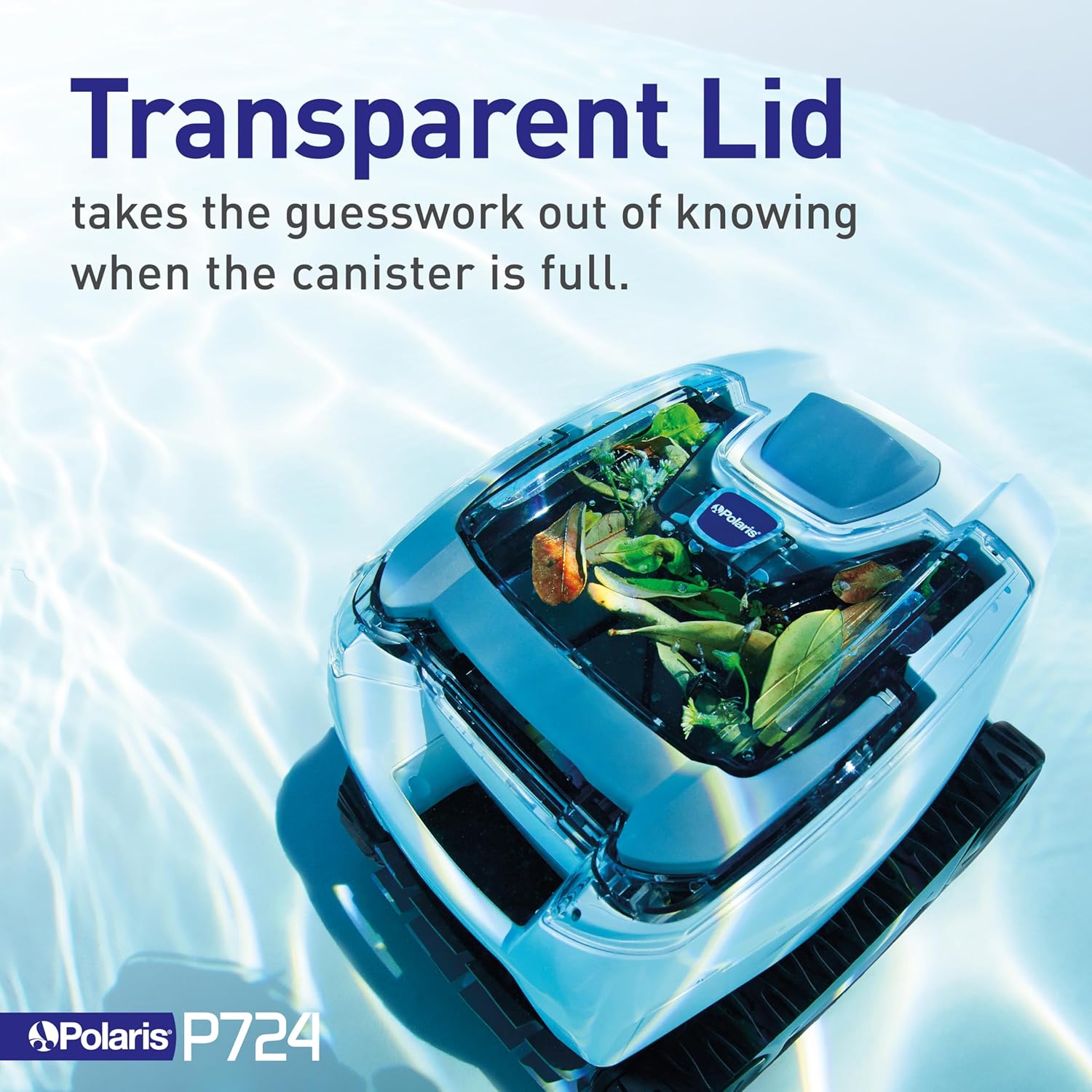 Polaris P724 Robotic Pool Cleaner, Lightweight Energy-Efficient Cleaner Perfect for In-Ground Pools up to 36-Feet, Cleans in as Little as 2.5 Hours