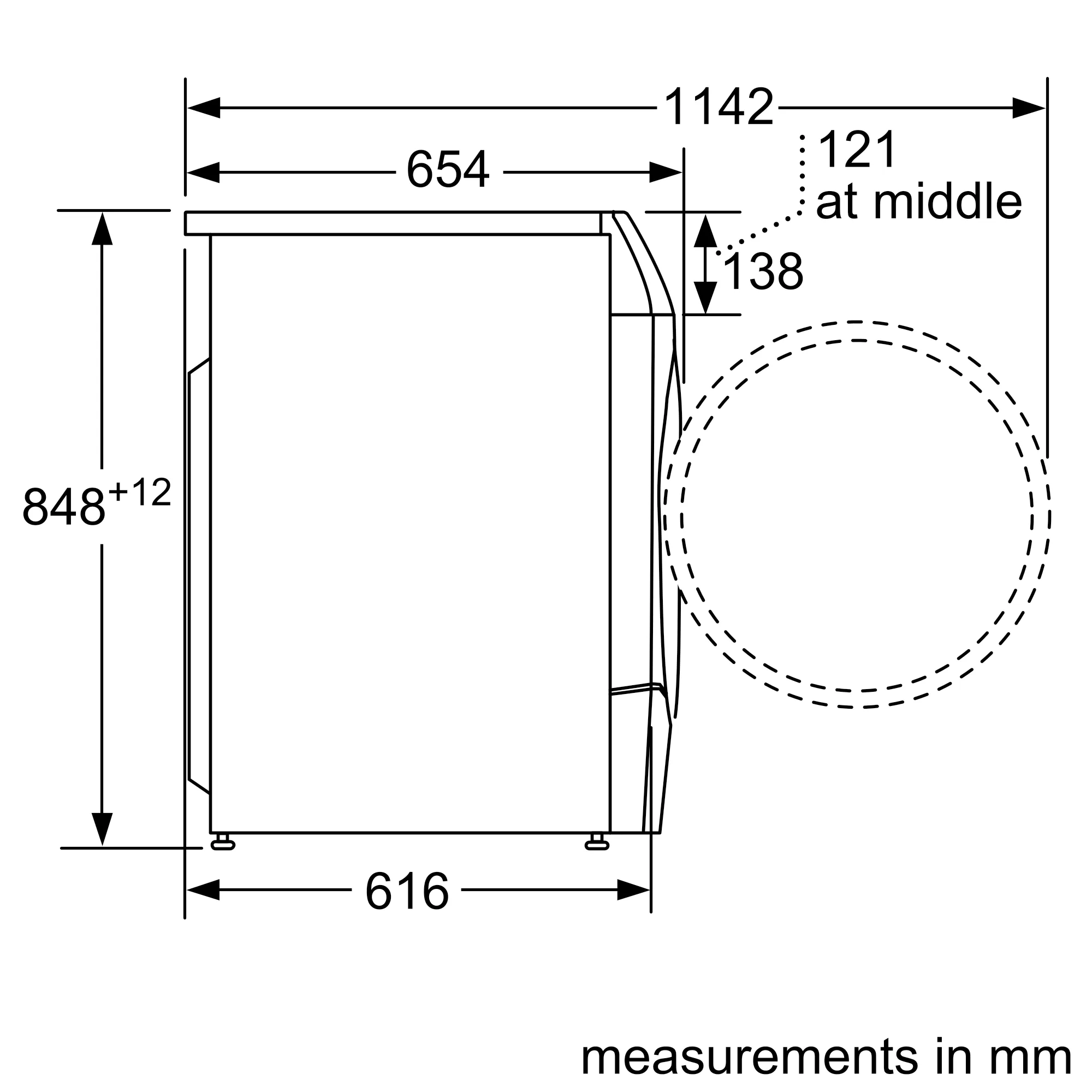 BOSCH WNC25410GB Series 8 Washer dryer 10.5/6 kg 1400 rpm