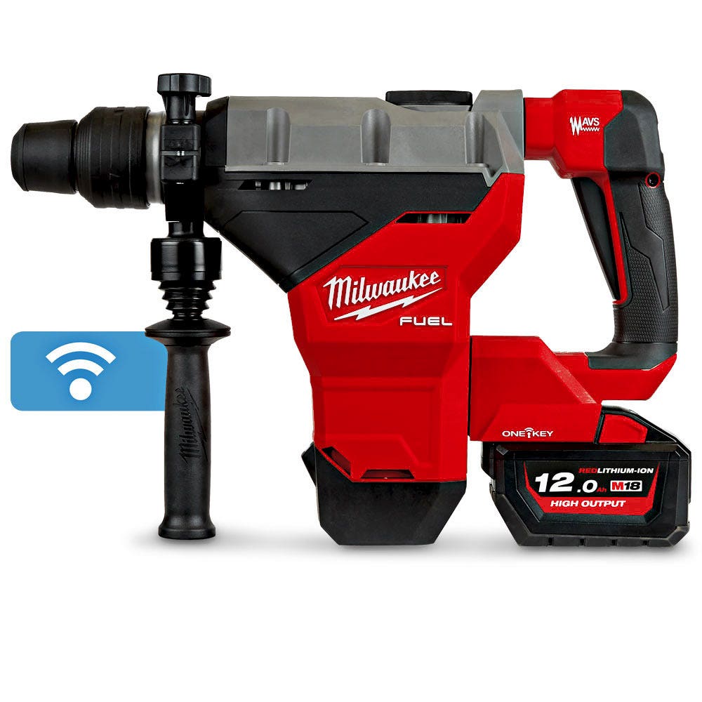 MILWAUKEE 18V FUEL™2 x 12.0Ah 44mm SDS Max Rotary Hammer Kit M18FHM-122C