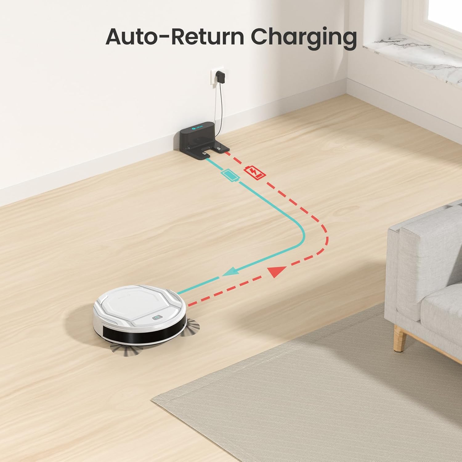 Lefant M2 Plus Robot Vacuum and Mop Combo,190° PSD Obstacle Avoidance,LIDAR Navigation,40-Day Capacity,Powerful Suction,Perfect for Pet Hair,140 Min Runtime, WiFi/App/Alexa