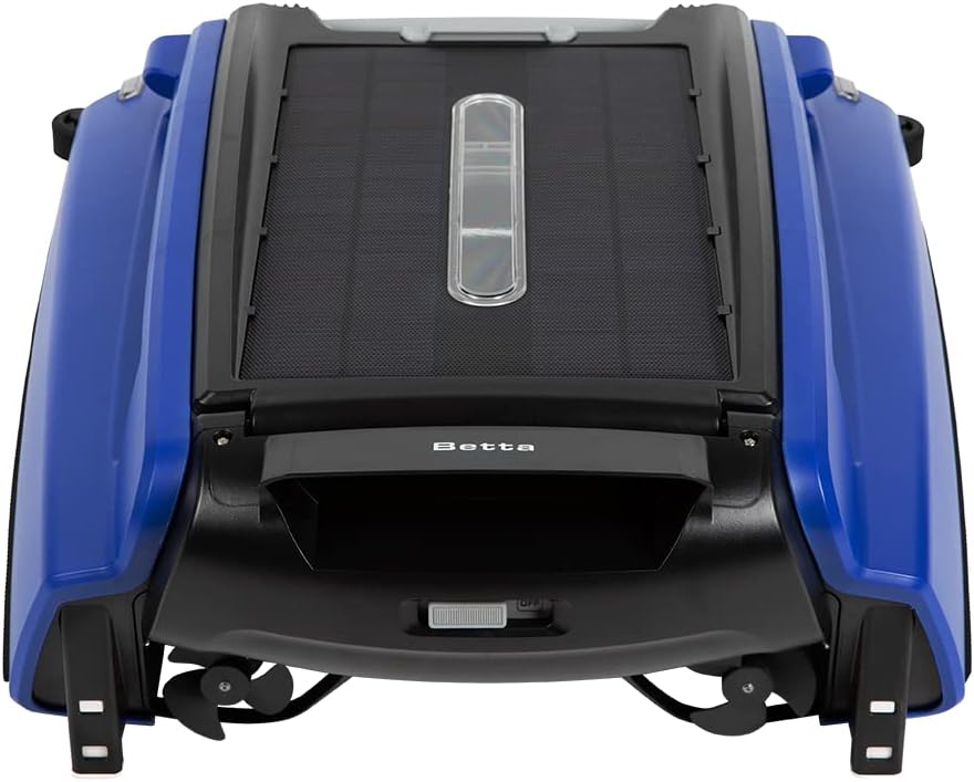 Betta SE Solar Powered Automatic Robotic Pool Surface Skimmer Cleaner with 24/7 Continuous Cleaning Battery Power and Re-Engineered Twin Salt Chlorine Tolerant Motors (White)