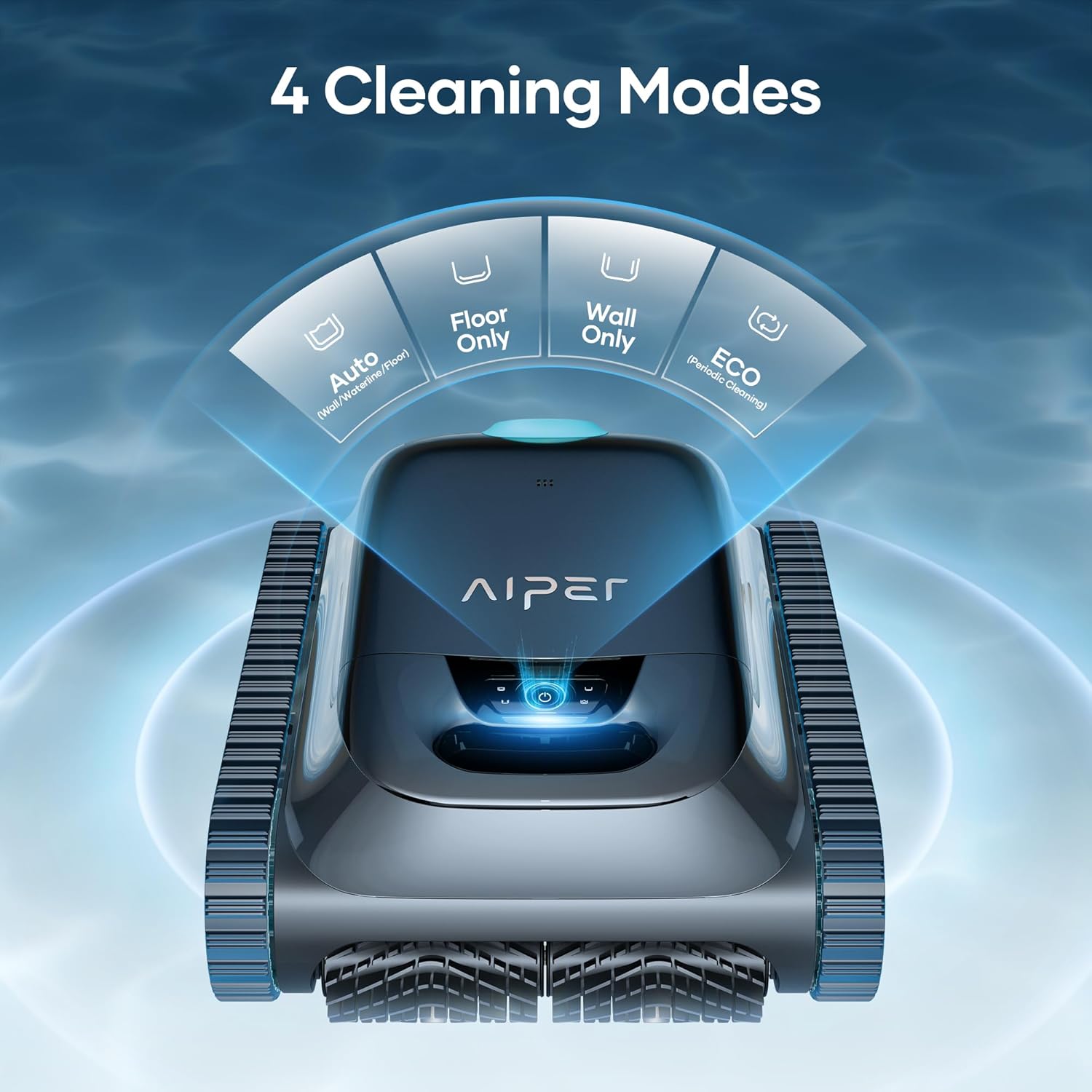 (2025 Upgrade) Aiper Scuba S1 Robotic Pool Cleaner, Wall & Waterline Cleaning, Double Filtration, Extended 180-Min Battery Life, Smart Navigation, App Support, OTA Upgrade