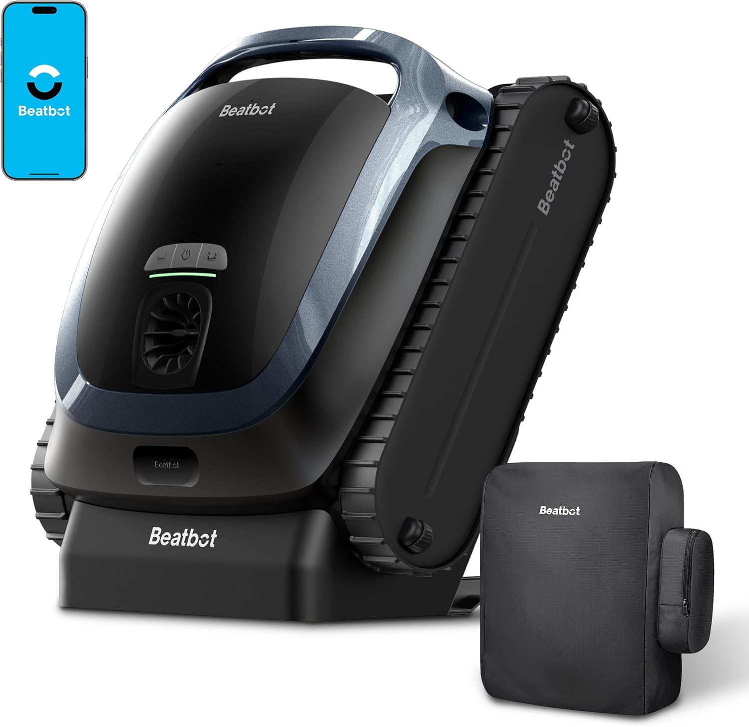 Beatbot AquaSense 2 Cordless Robotic Pool Vacuum Cleaner with Protection Cover, Smart Surface Parking, Double-Pass Waterline Scrubbing, Clean Floor, Wall & Waterline, In-Ground Pools up to 3,230 sq.ft