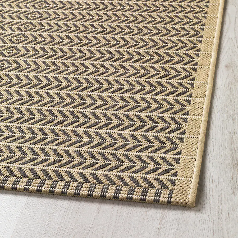 IKEA  LOBBÄK  Rug flatwoven, in/outdoor, beige, 2 ' 7