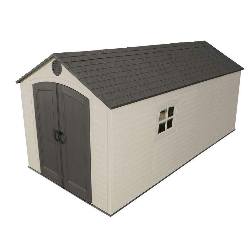 Lifetime 8 ft. W x 15 ft. D Plastic Storage Shed