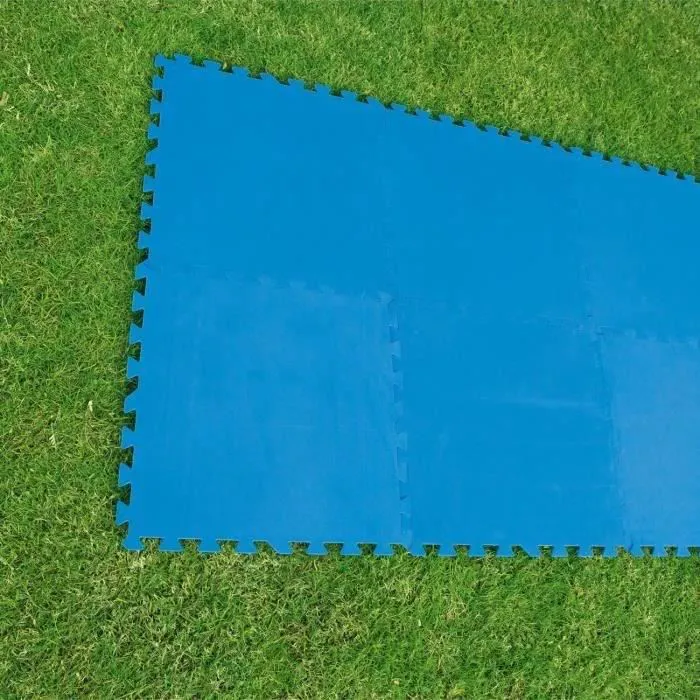 Kit Piscine hors sol tubulaire BESTWAY Steel Pro Max - 457 x 122 cm + Lot de 9 Dalles de protection