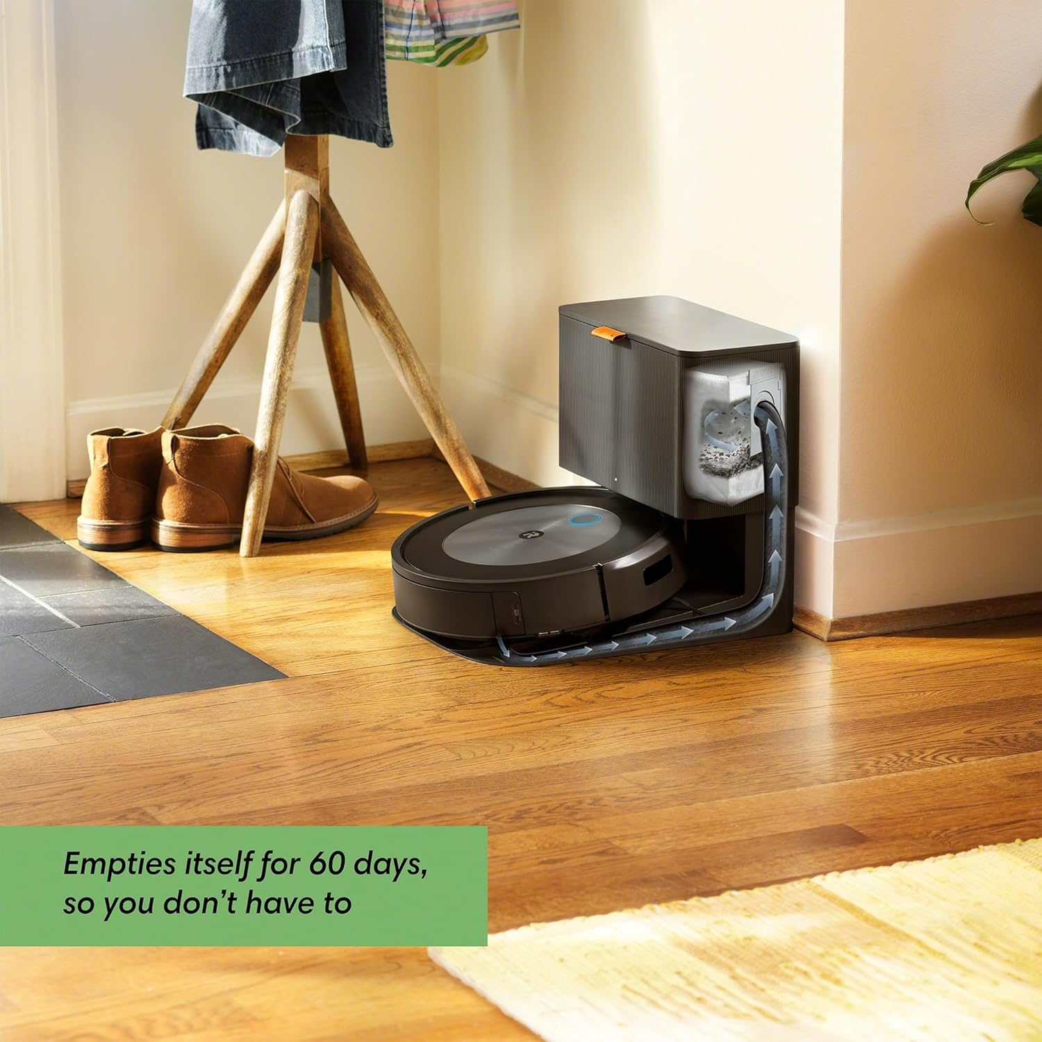 iRobot® Roomba® j7+ Wi-Fi enabled robot vacuum cleaner with automatic suction station