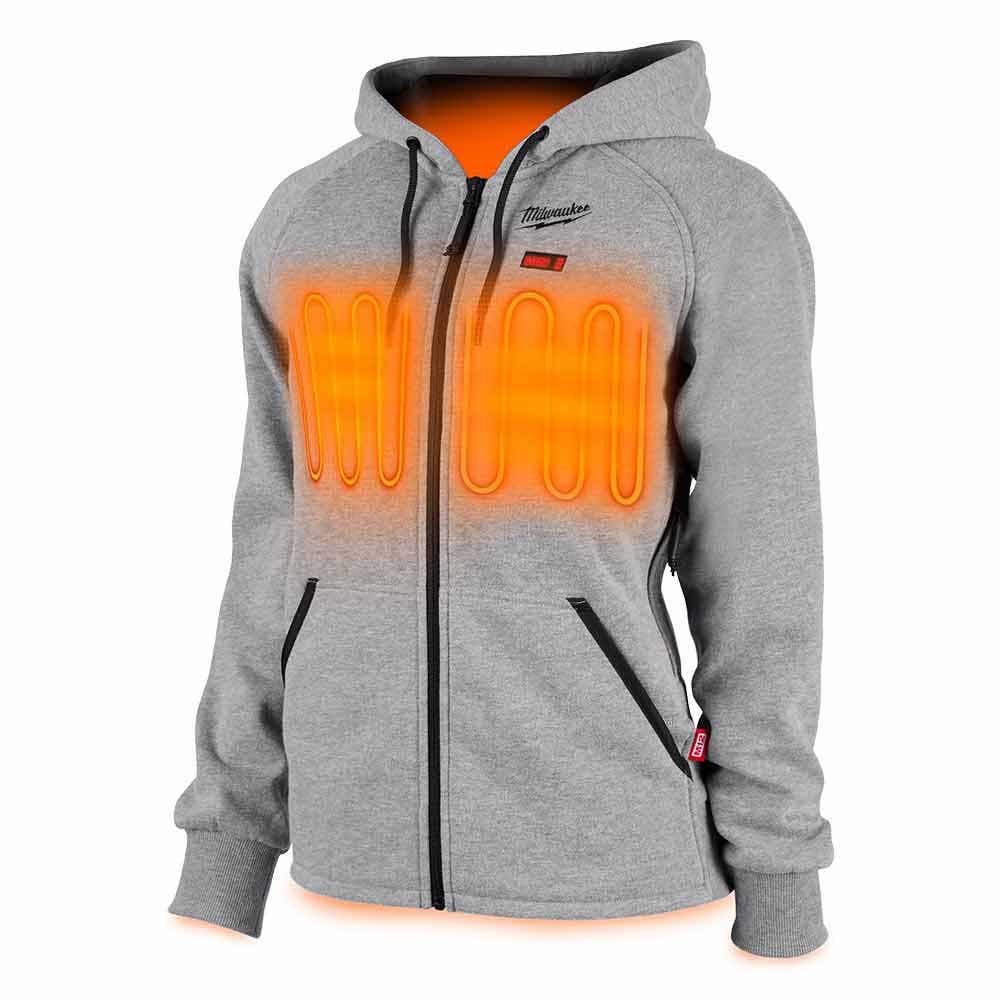 MILWAUKEE 12V Women's Heated Hoodie Grey Skin M12HHWGREY10
