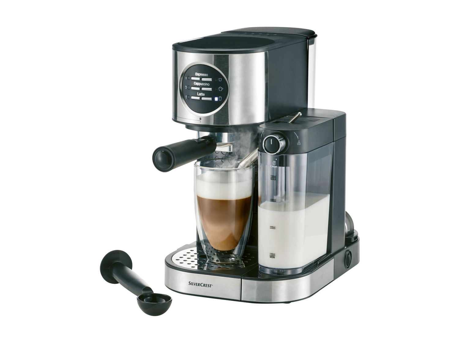 SILVERCREST® KITCHEN TOOLS Kolbowy ekspres do kawy ciśnieniowy SEMM 1470 A2, 1470 W