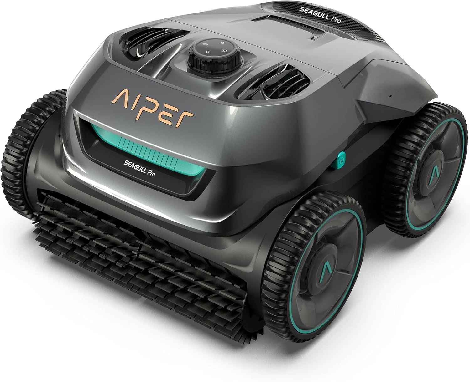 AIPER Cordless Robotic Pool Cleaner, WavePath Navigation, Wall-Climbing, Quad-Motor, 150 mins Runtime for Inground Pools up to 1,600 sq.ft, Seagull Pro ZT6002