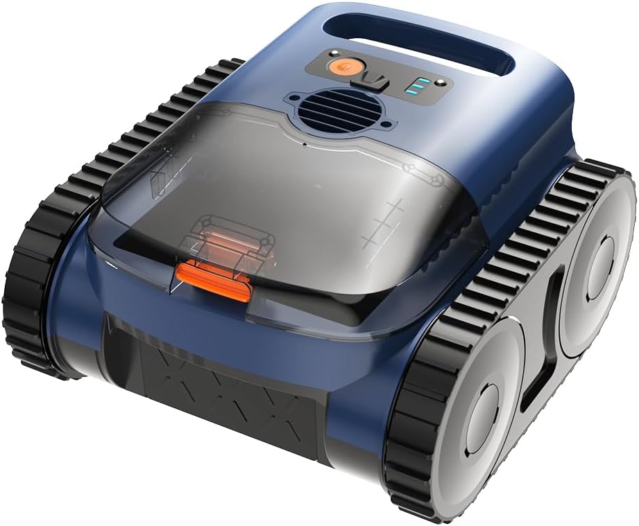 Cordless Robotic Cleaner, Pool Vacuum for Inground Pools up to 2150 Sq.ft, Sweeping robot with Floor/Wall Climbing/Waterline Cleaning, Self-Parking Lasts 180 Mins