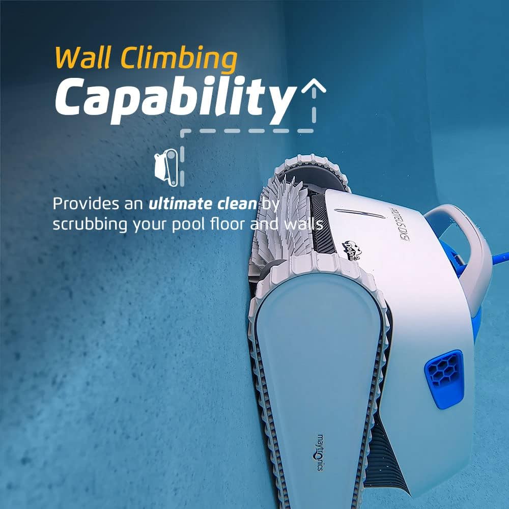 Dolphin Proteus DX3 Automaitc Robotic Pool Vacuum Cleaner, Wall Climbing, Active Scrubber Brush, Ideal for In-ground Pools up to 33 FT in Length