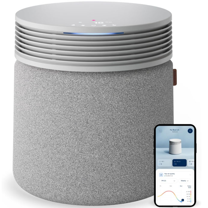 BLUEAIR Air Purifier for Large Rooms & Home - Odor Eliminating Cleans up to 3385 ft², HEPASilent, Smart WiFi, Auto Mode, Doubles as Table, Removes Dust, Smoke, Pet Hair, AHAM Verified, Blue Signature