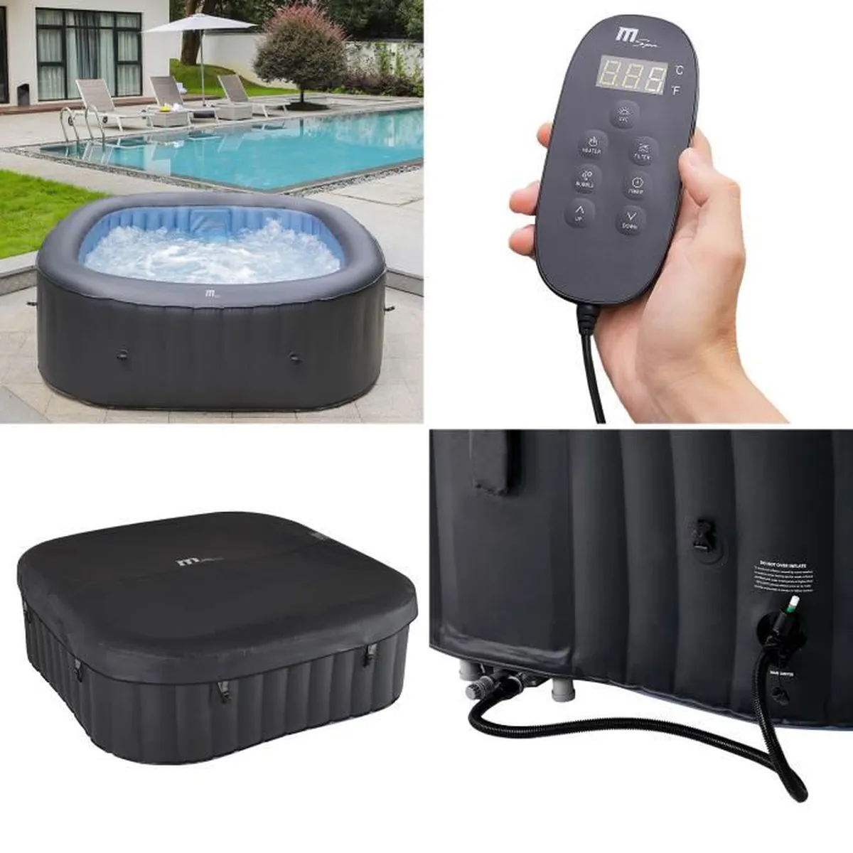 Spa gonflable carré TEKAPO - 6 places