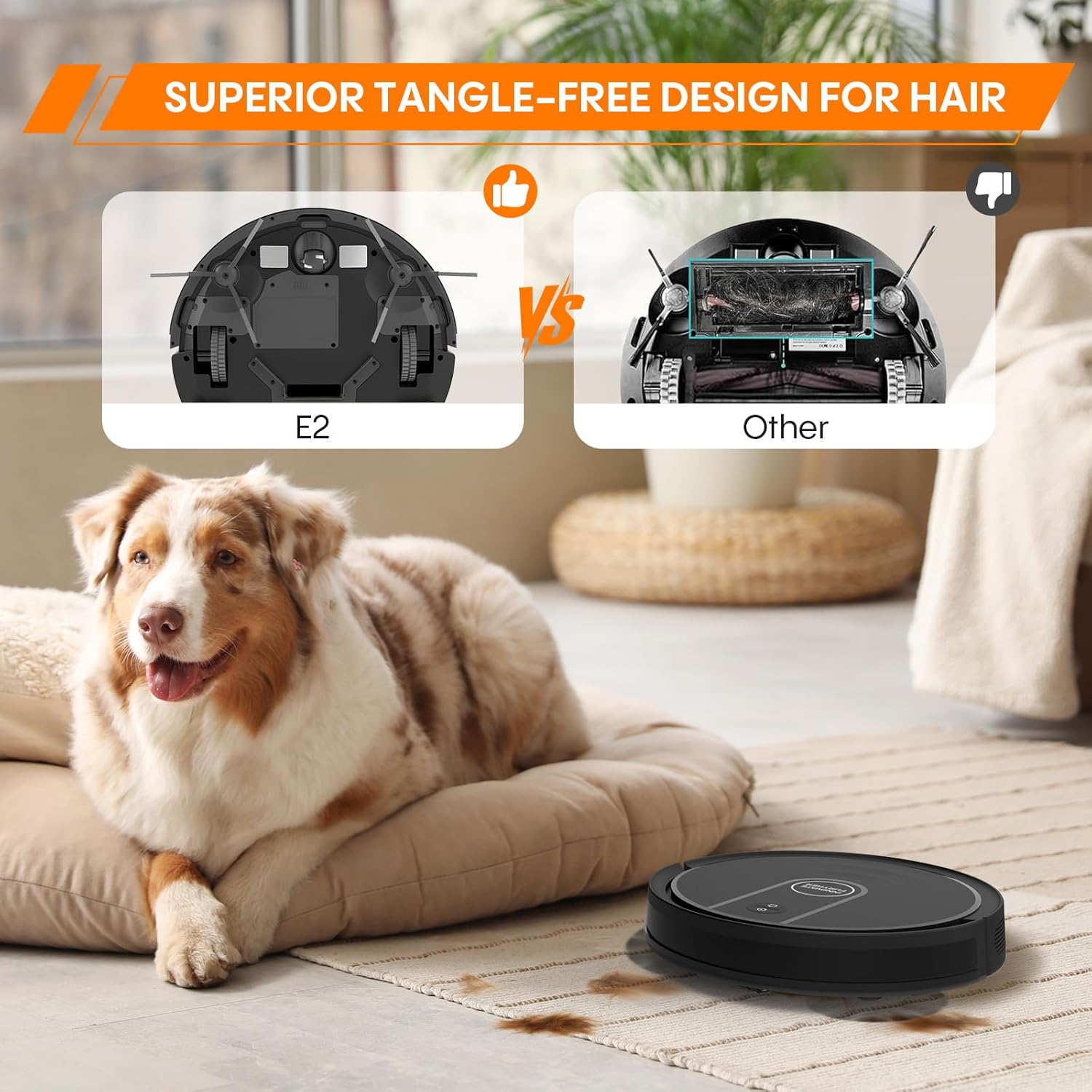 Robot Vacuum and Mop Combo : 3-in-1 Robotic Vacuum Cleaner, 2.87