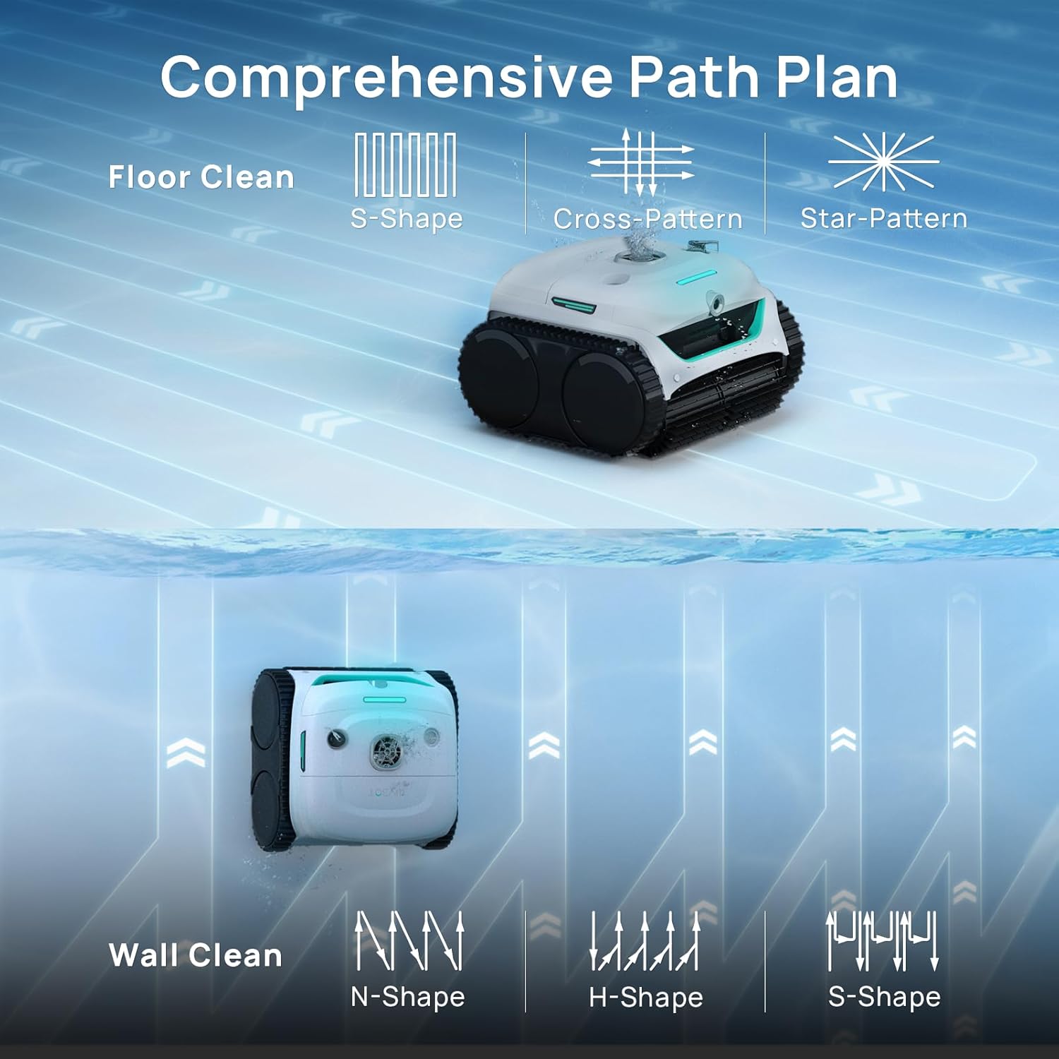 (2025 New) WYBOT C2 Vision Robotic Pool Vacuum with AI Camera, Ultra-Fine Filtration Pool Cleaners for Above&Inground Pools, Comprehensive 8 Mode, Wall Climbing, Smart Navigation, Gray