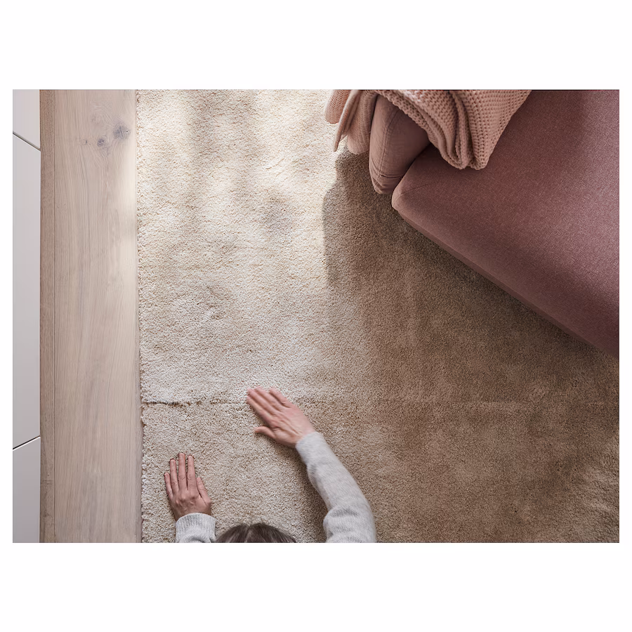 IKEA  STOENSE Rug, low pile, medium gray, 5 ' 7