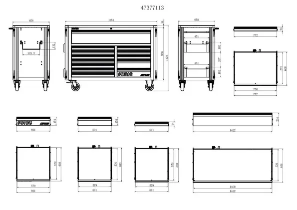 🔥Last Day Limited To 96 Units Only €109.99🔥Factory Clearance Mobile Roller Cab With 13 DRAWERS