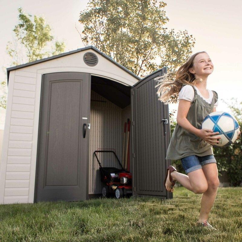 Lifetime 8 ft. W x 5 ft. D Plastic Storage Shed