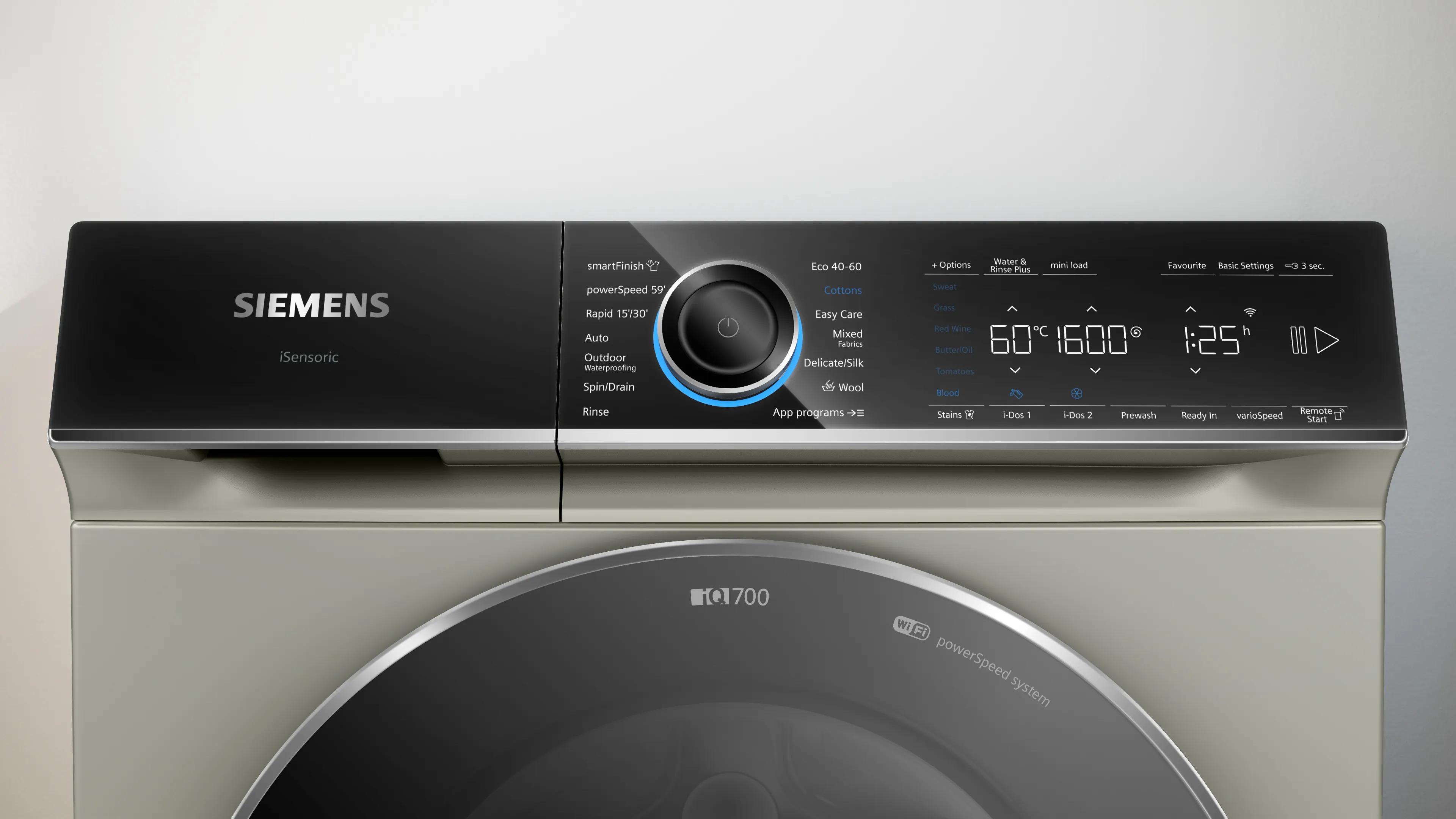 SIEMENS WG56B2ATGB IQ700 Washing machine, front loader 10 kg , Silver inox