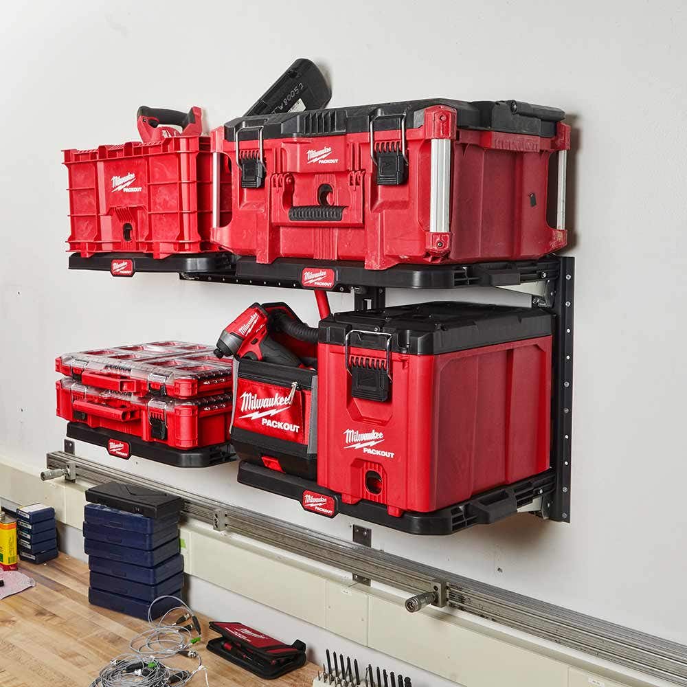 MILWAUKEE 2-Piece Vertical E-Track Rails for PACKOUT™Racking Shelves 48228482