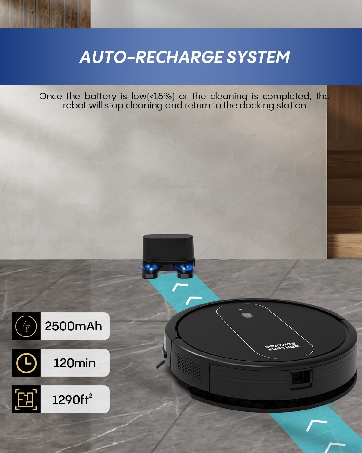Robot Vacuum and Mop: 2-in-1 Vacuum Robot 4000Pa Strong Suction & Alexa/APP Control & Central Brush & Self-Charging, Schedule Robot Vacuum Cleaner for Pet Hair, Hard Floor, Carpet