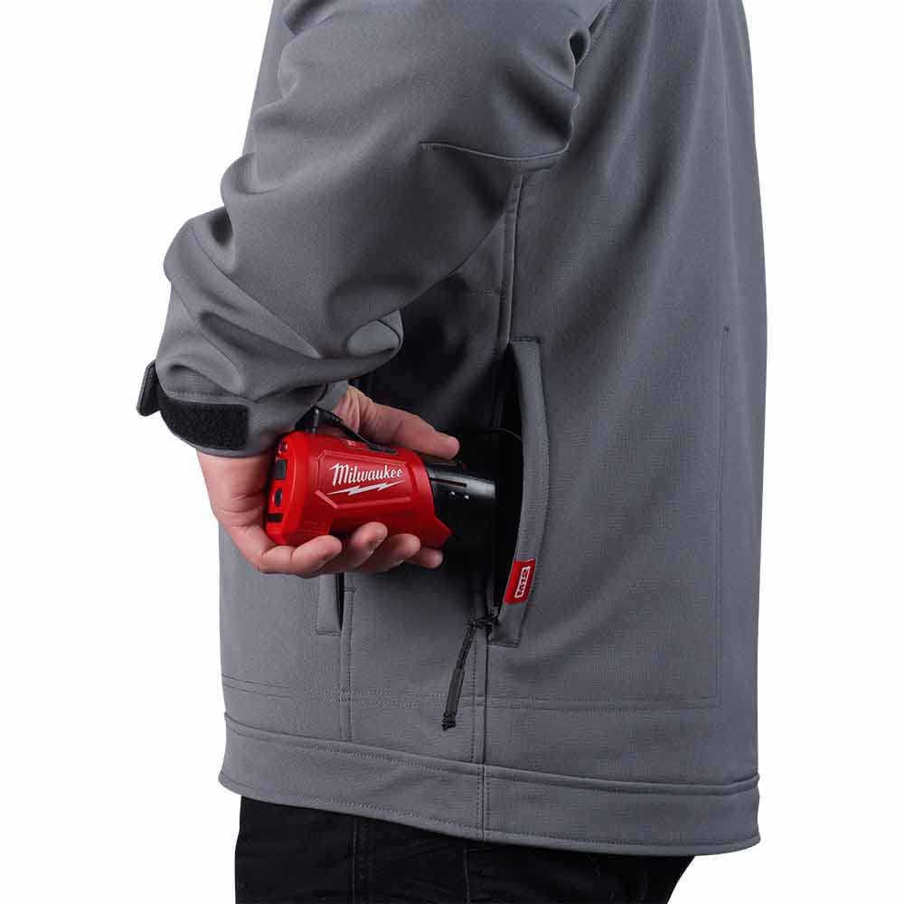 MILWAUKEE 12V Heated TOUGHSHELL Jacket Grey Skin M12THJGREY0