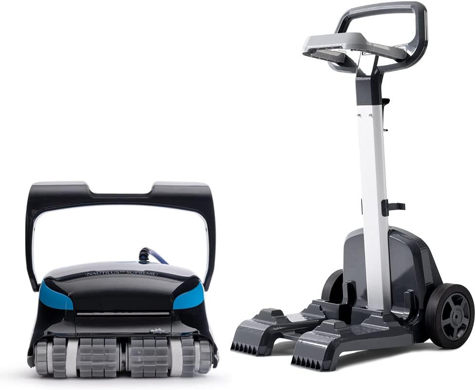 Dolphin Nautilus CC Supreme Wi-Fi Automatic Robotic Pool Vacuum Cleaner, Dual Drive, Waterline Scrubber Brush, Top Load Filter, Ideal for In-Ground Pools up to 50 FT
