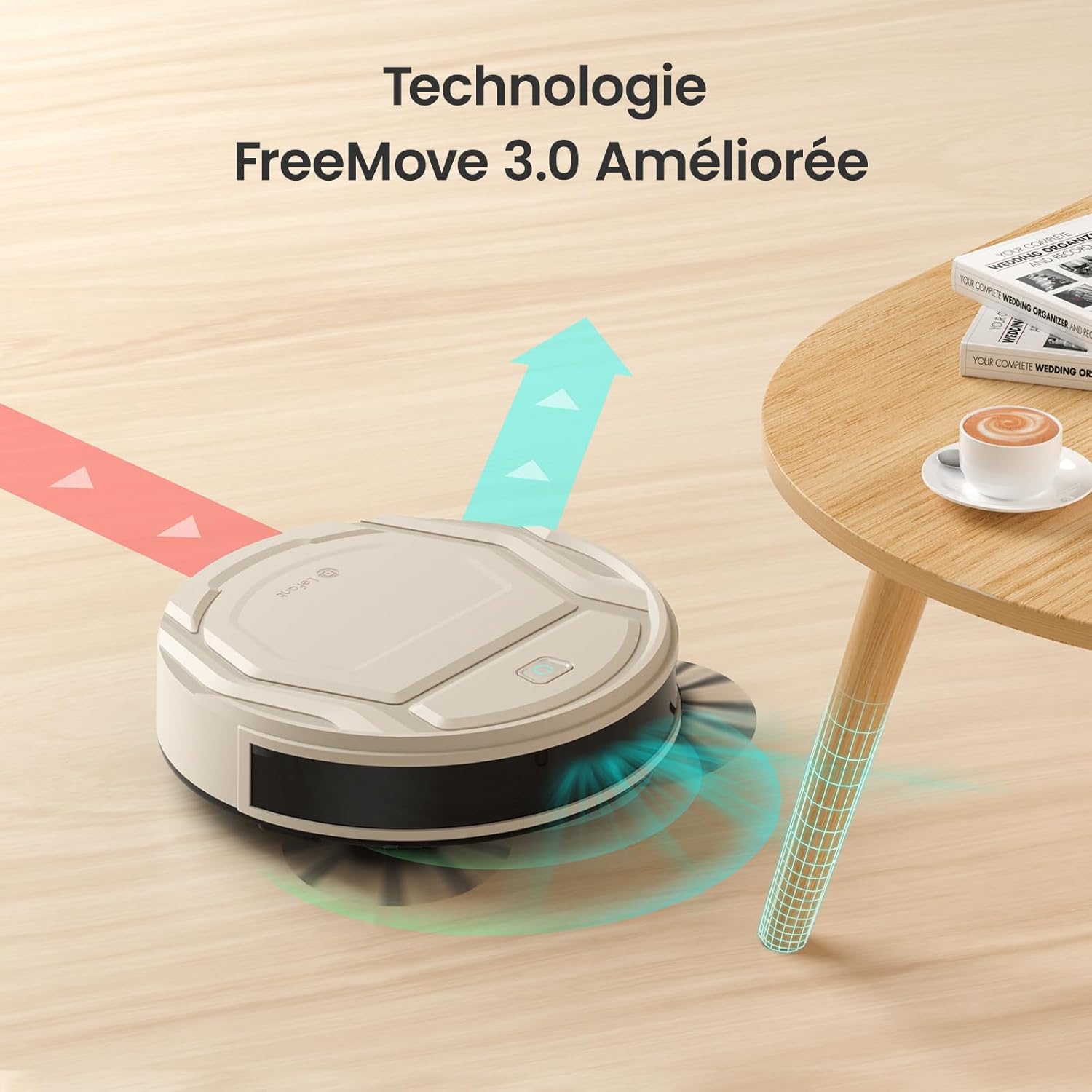 Lefant M3 Robot Vacuum, Robot Vacuum and Mop, 12000Pa Suction, Anti-Tangle Brushes, Dual Spinning Mop, Auto Mop Washing, Drying, Self-Emptying, Self-Refilling, for Pet Hair Dust, App Voice Control