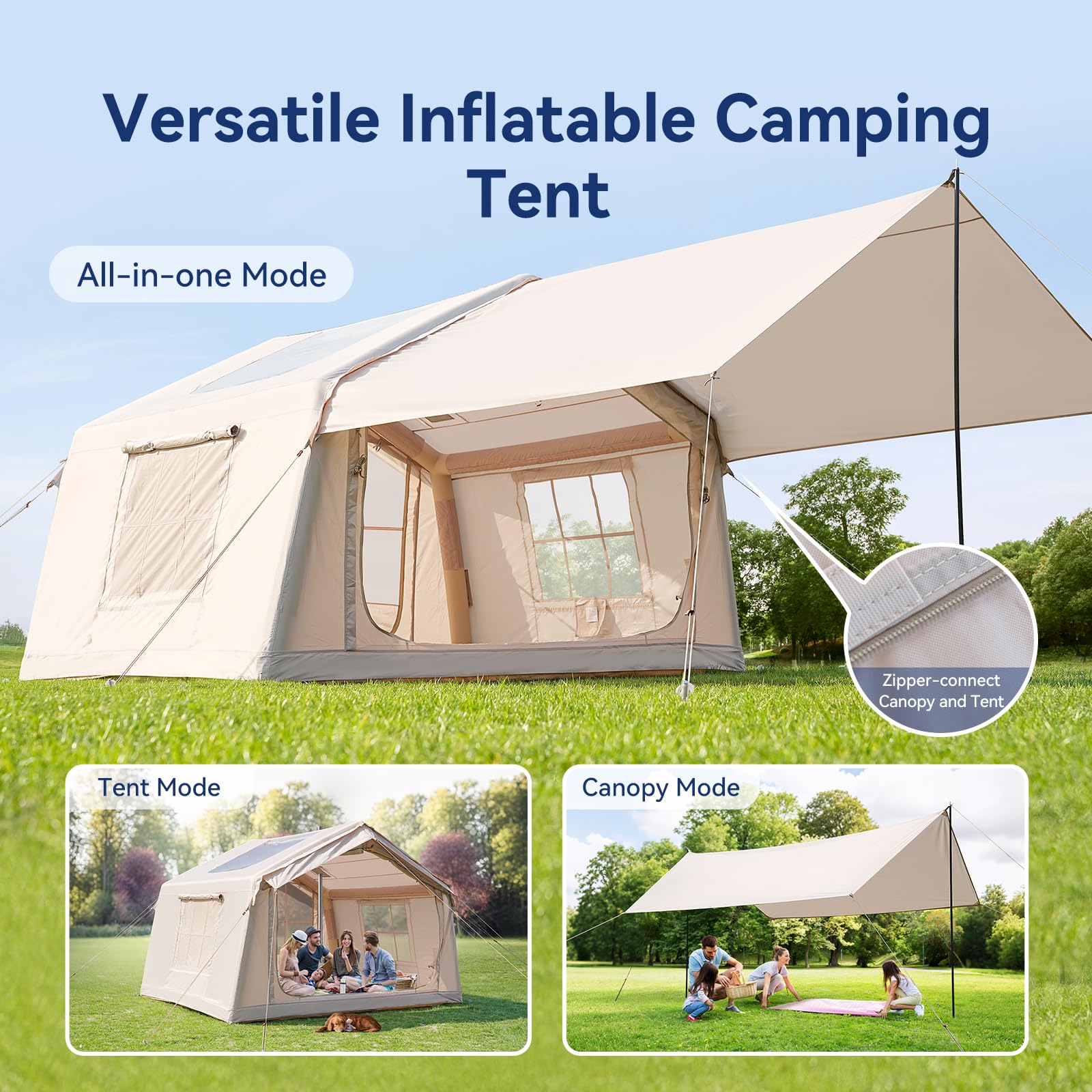 MOPHOTO Inflatable Tent for Camping