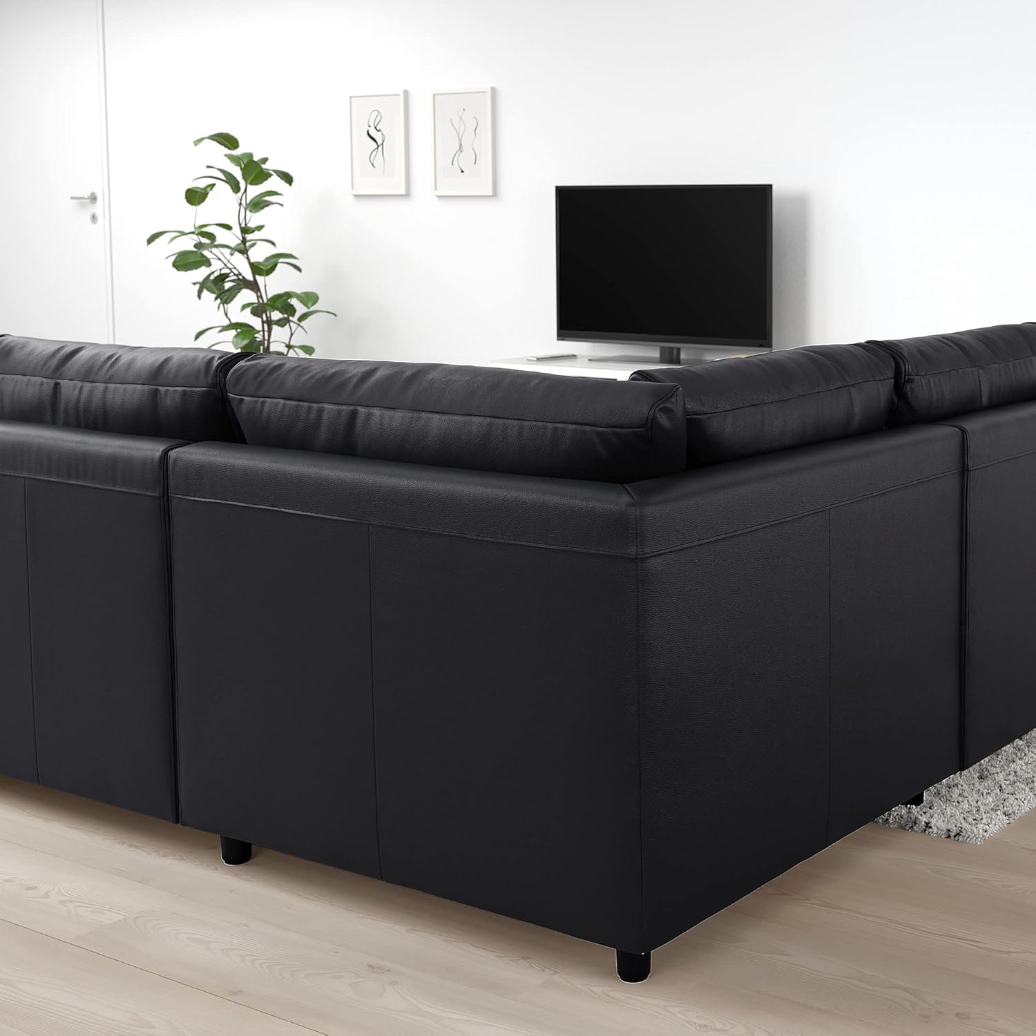 IKEA VIMLE Corner Sofa, 5-seat, Grann/Bomstad Black