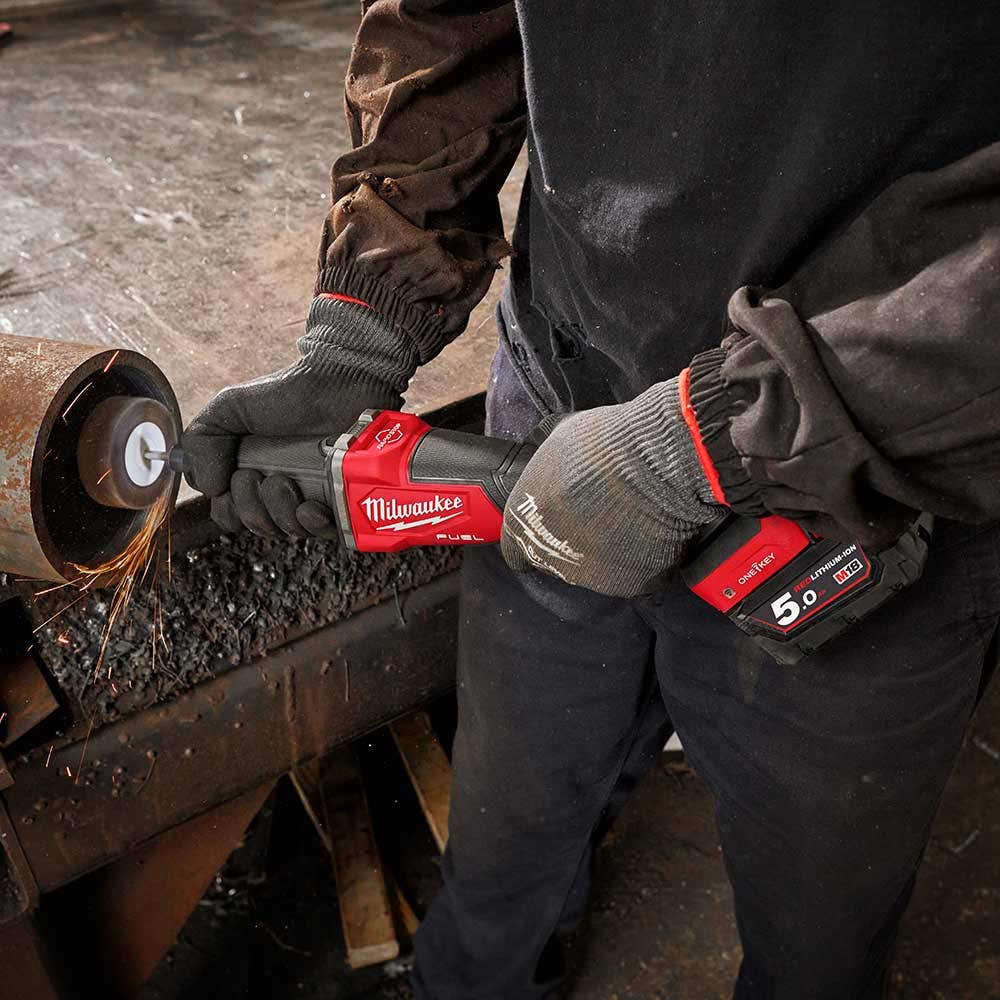 MILWAUKEE 18V FUEL™1/4" Braking Die Grinder w/ Deadman Paddle Switch Skin M18FDGROVPDB0