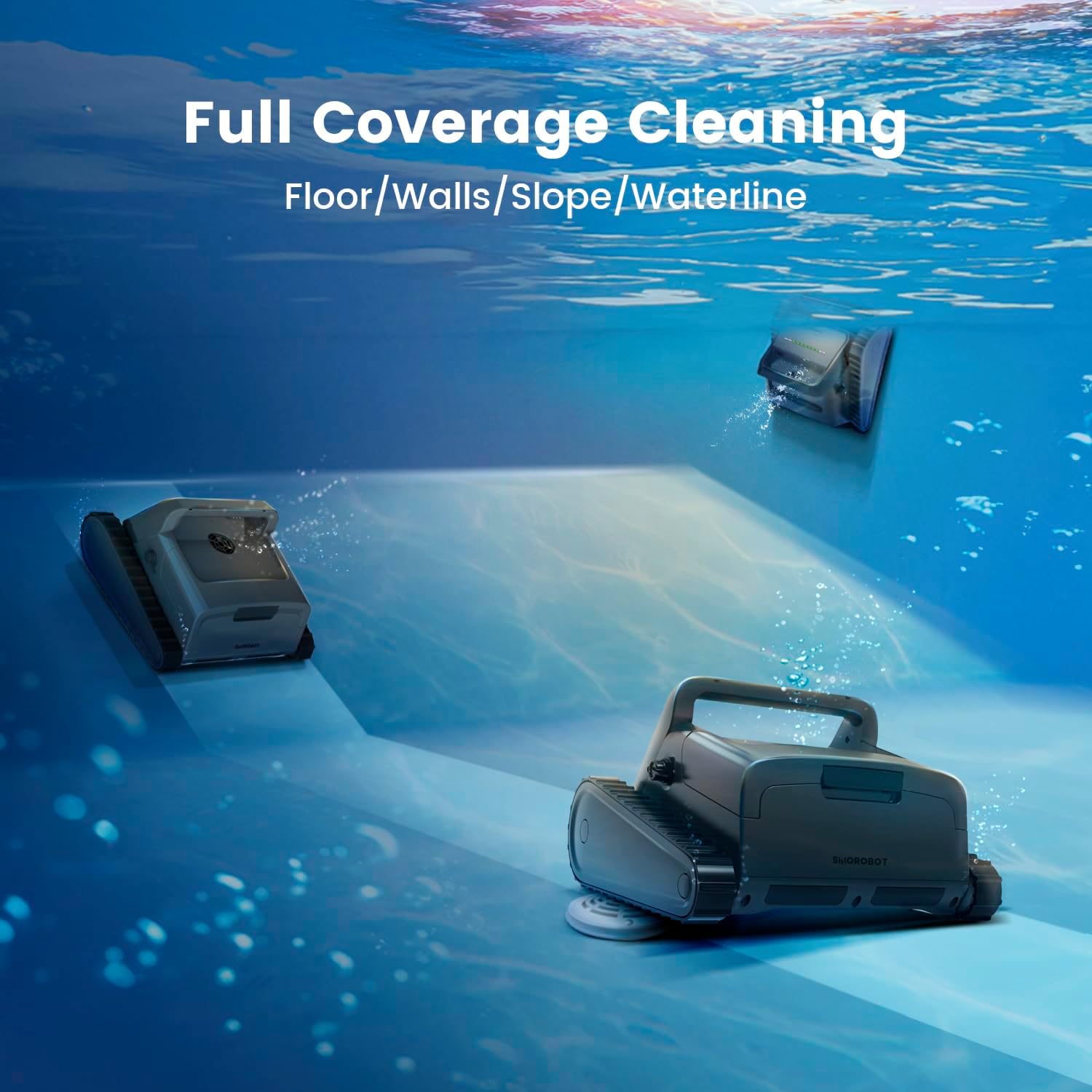 SMOROBOT Pool Robot Vacuum for Inground Pools up to 3.5H Long Runtime –Stronger Suction Power up to 4800GPH, Dual Filtration for Deep Cleaning, Weekly Timer, Enhanced Wall & Waterline-Climbing Brush