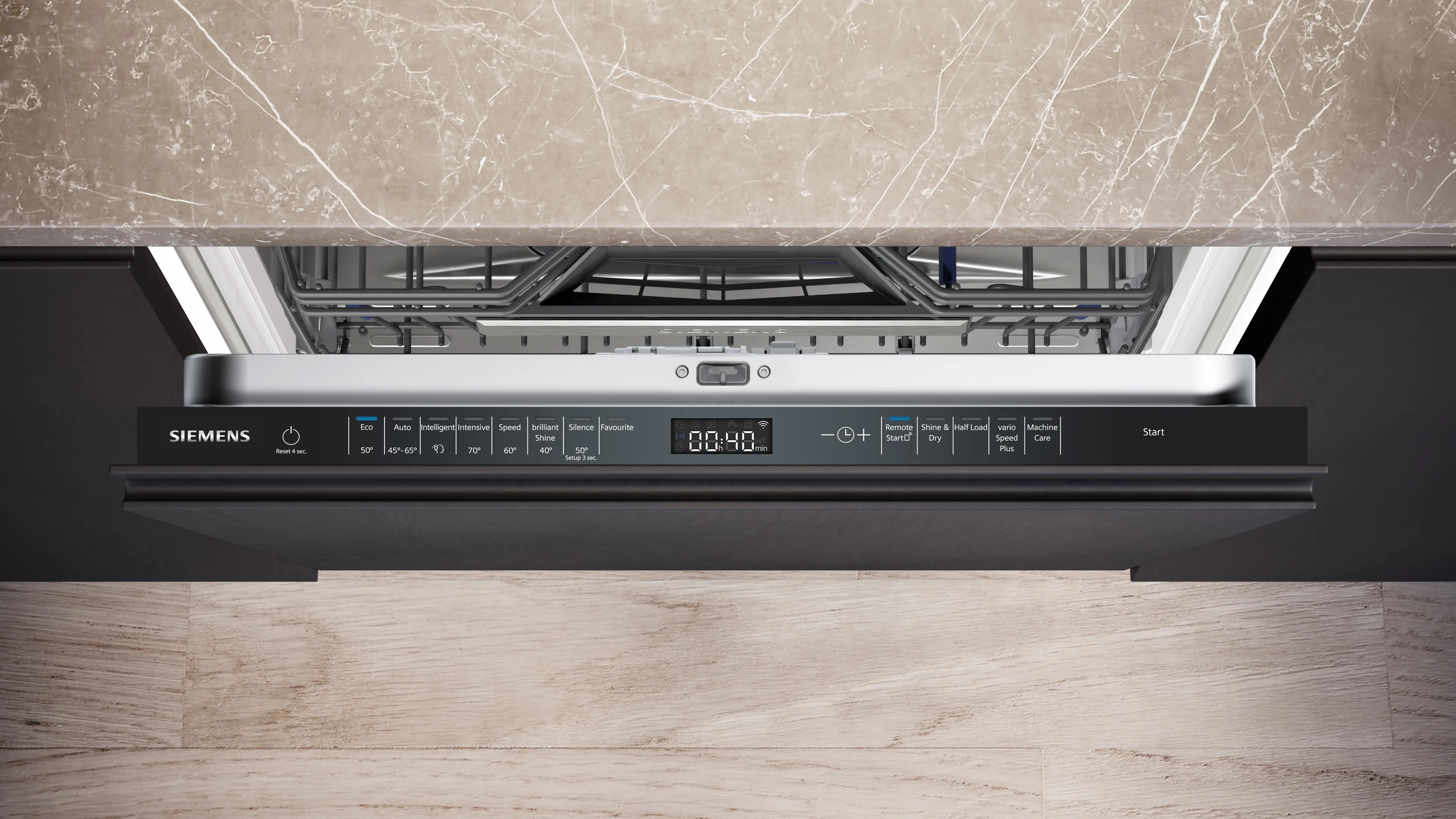 SIEMENS SN95YX02CG iQ500 Fully-integrated dishwasher 60 cm varioHinge
