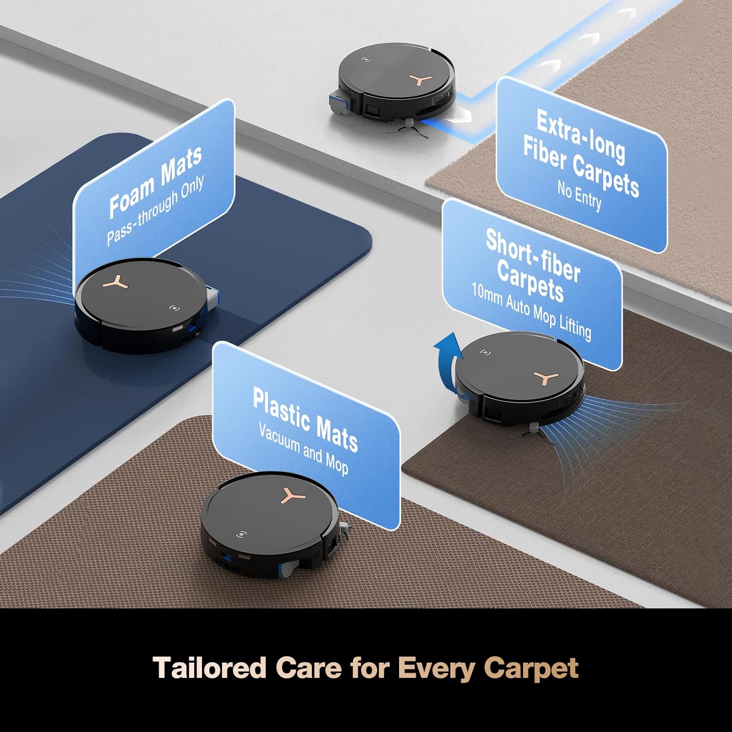 ECOVACS DEEBOT T50 PRO Omni Robot Vacuum and Mop, 3.19” Ultra-Slim, 15,000Pa Suction, ZeroTangle 2.0, TruEdge Edge Cleaning, AIVI 3D Obstacle Avoidance, Auto Mop Wash & Dry, Self-Emptying