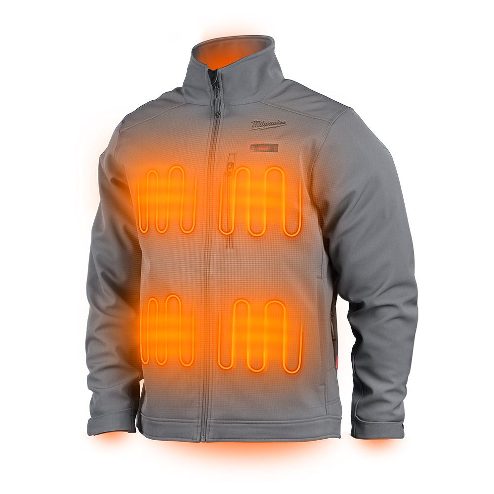 MILWAUKEE 12V Heated TOUGHSHELL Jacket Grey Skin M12THJGREY0