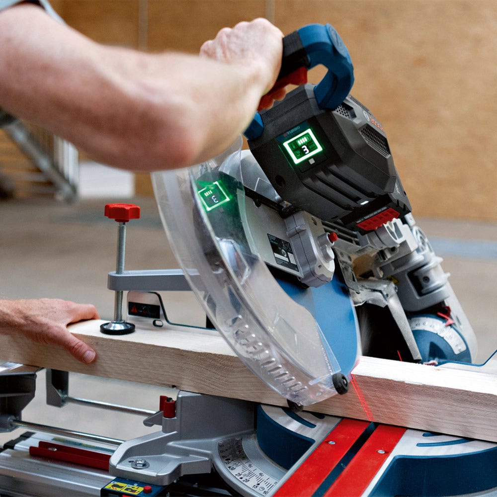 BOSCH 18V BITURBO Brushless 305mm Glide Compound Mitre Saw Skin - GCM 18V-305 GCD