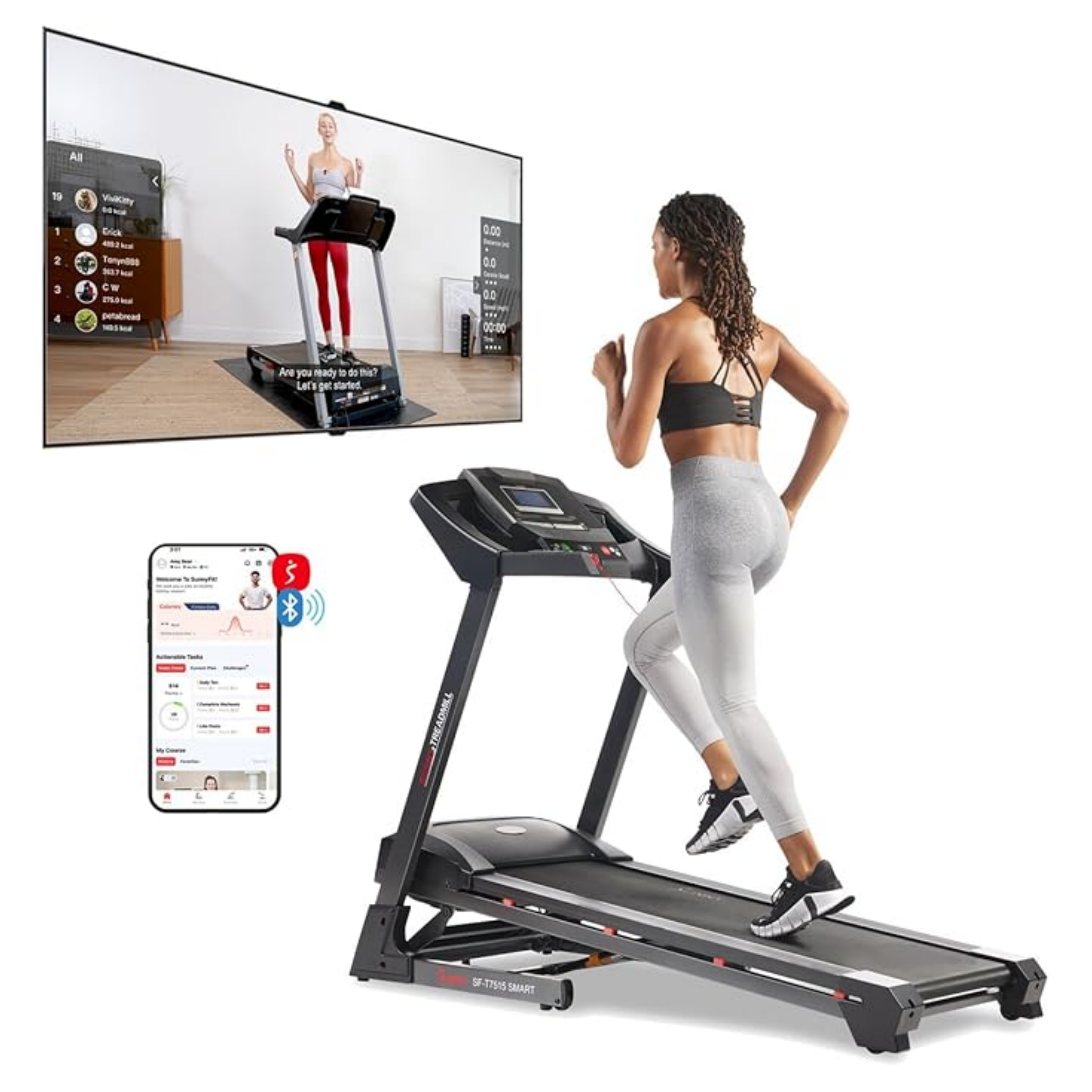 Sunny Health & Fitness Premium Foldable Treadmill