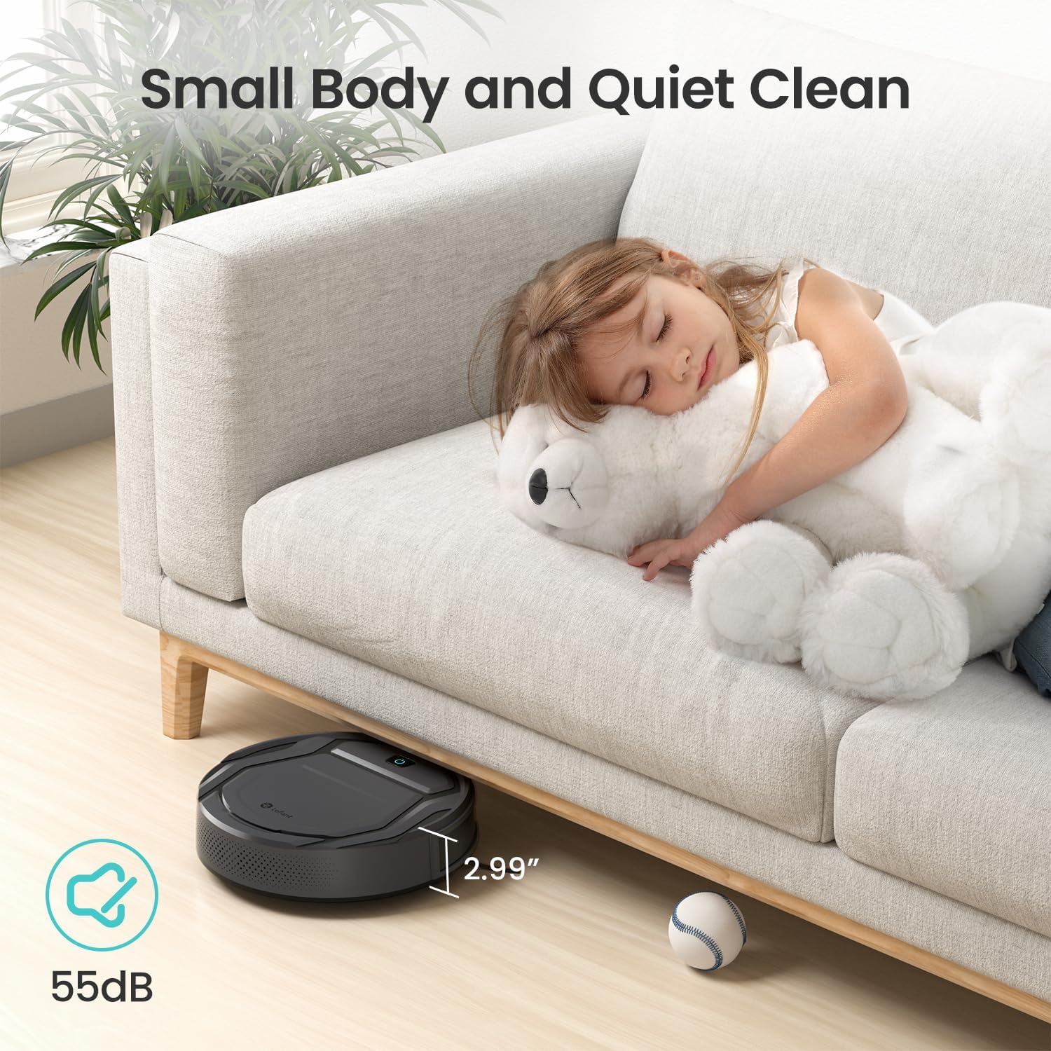 Lefant M2 Plus Robot Vacuum and Mop Combo,190° PSD Obstacle Avoidance,LIDAR Navigation,40-Day Capacity,Powerful Suction,Perfect for Pet Hair,140 Min Runtime, WiFi/App/Alexa