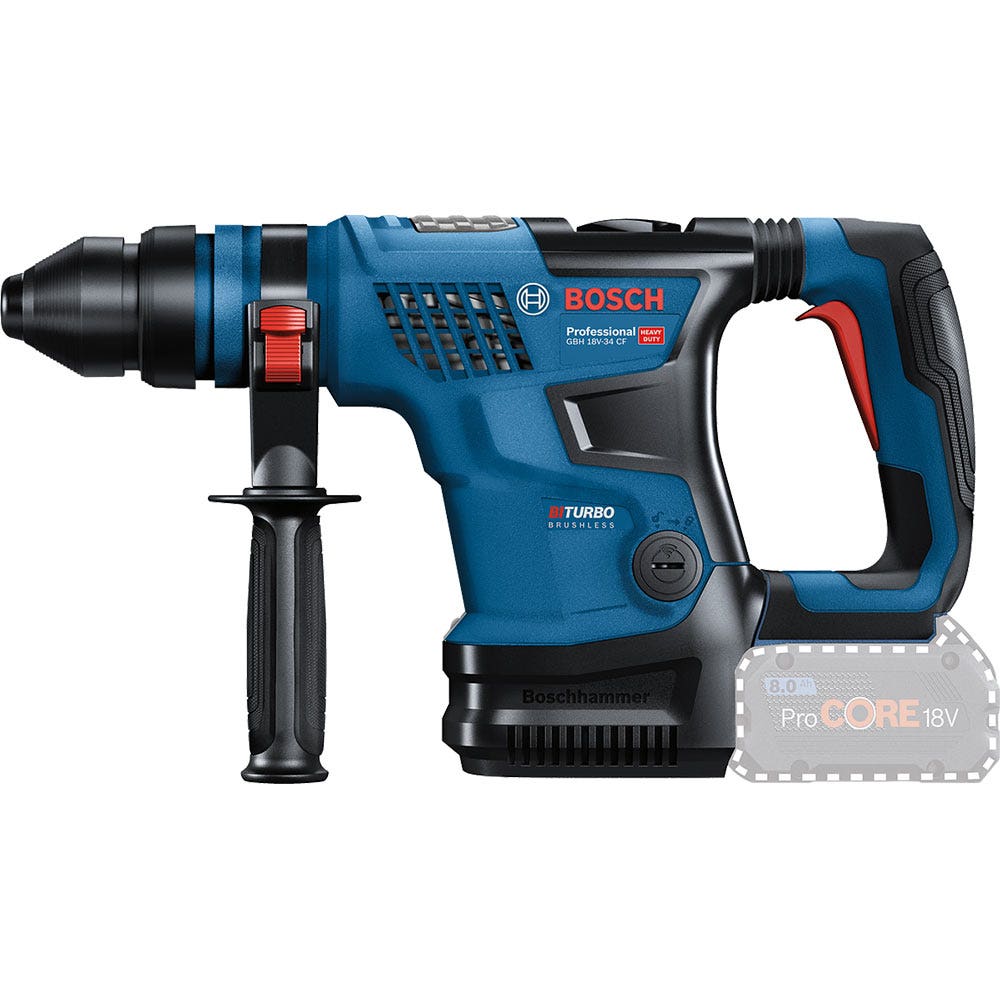 BOSCH 18V BITURBO Brushless 4kg SDS Plus Rotary Hammer Skin 0611914041
