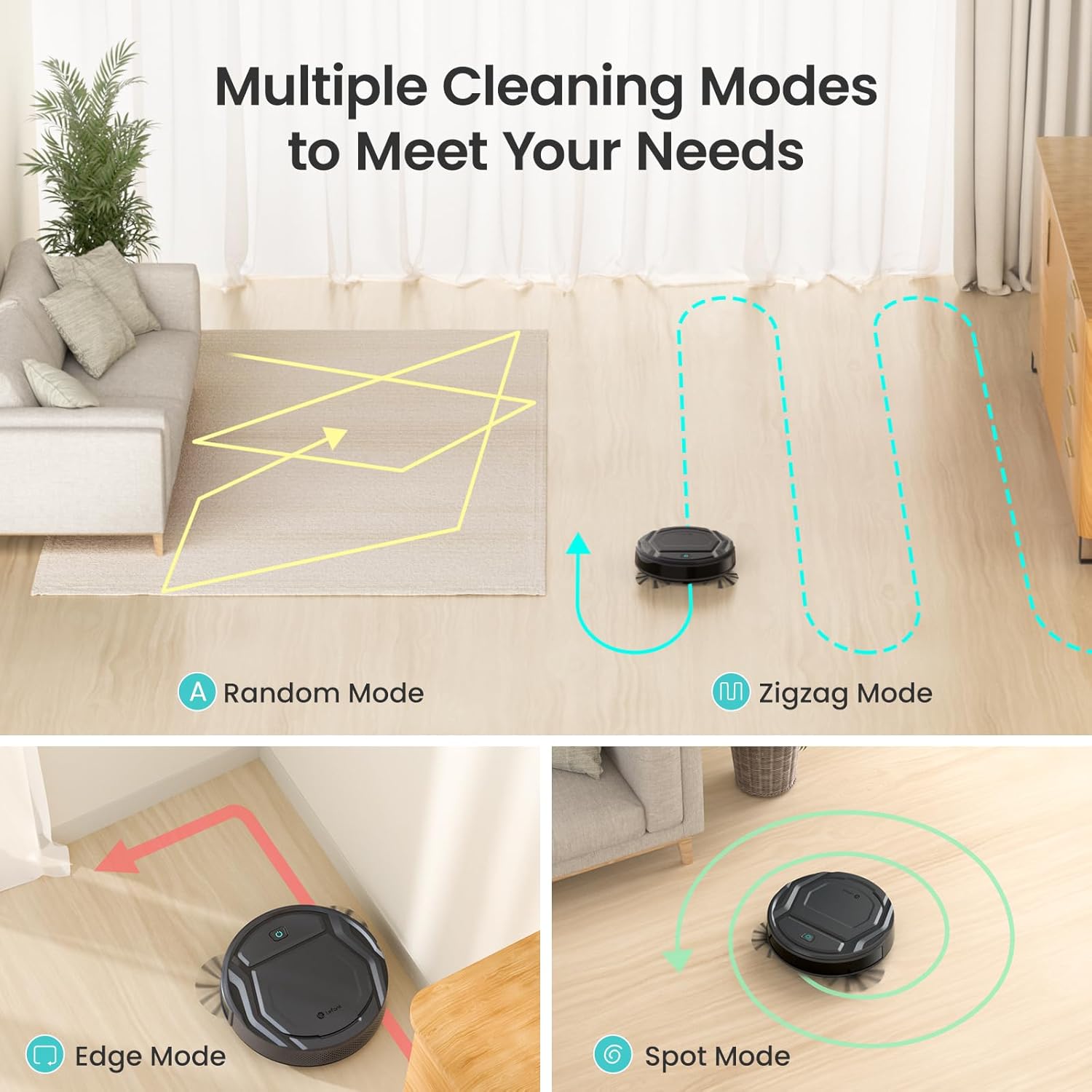 Lefant M2 Plus Robot Vacuum and Mop Combo,190° PSD Obstacle Avoidance,LIDAR Navigation,40-Day Capacity,Powerful Suction,Perfect for Pet Hair,140 Min Runtime, WiFi/App/Alexa