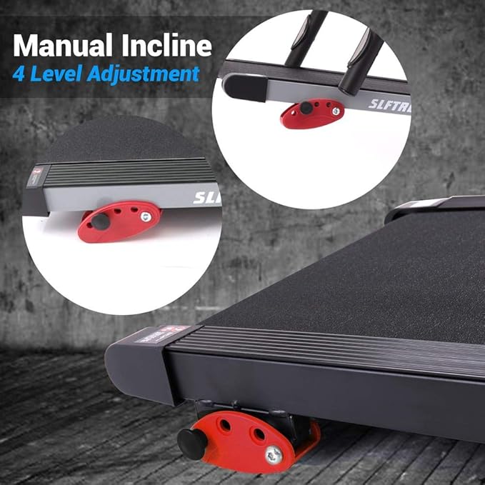 SereneLife Electric Folding Treadmill Exercise Machine .Manual Incline Adjustment, for Walking, Running, Gym