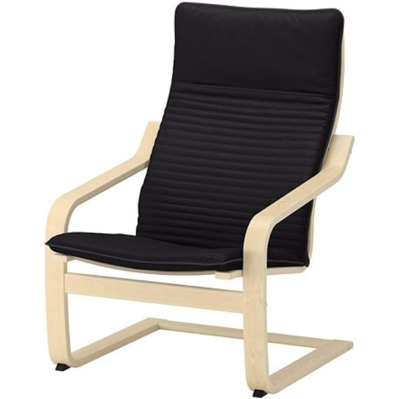 IKEA Poang Knisa 992.408.26 Chair Birch Veneer Black