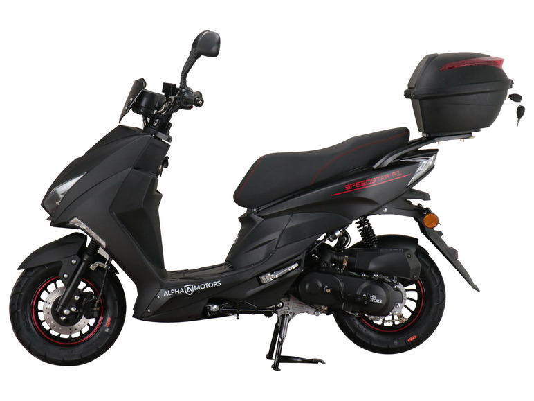 Alpha Motors Mofaroller Speedstar FI 50 ccm EURO 5 mattschwarz inkl. Topcase