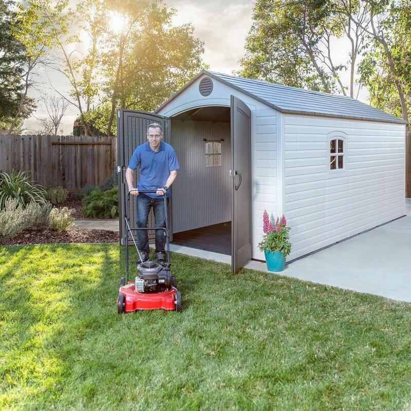 Lifetime 8 ft. W x 15 ft. D Plastic Storage Shed