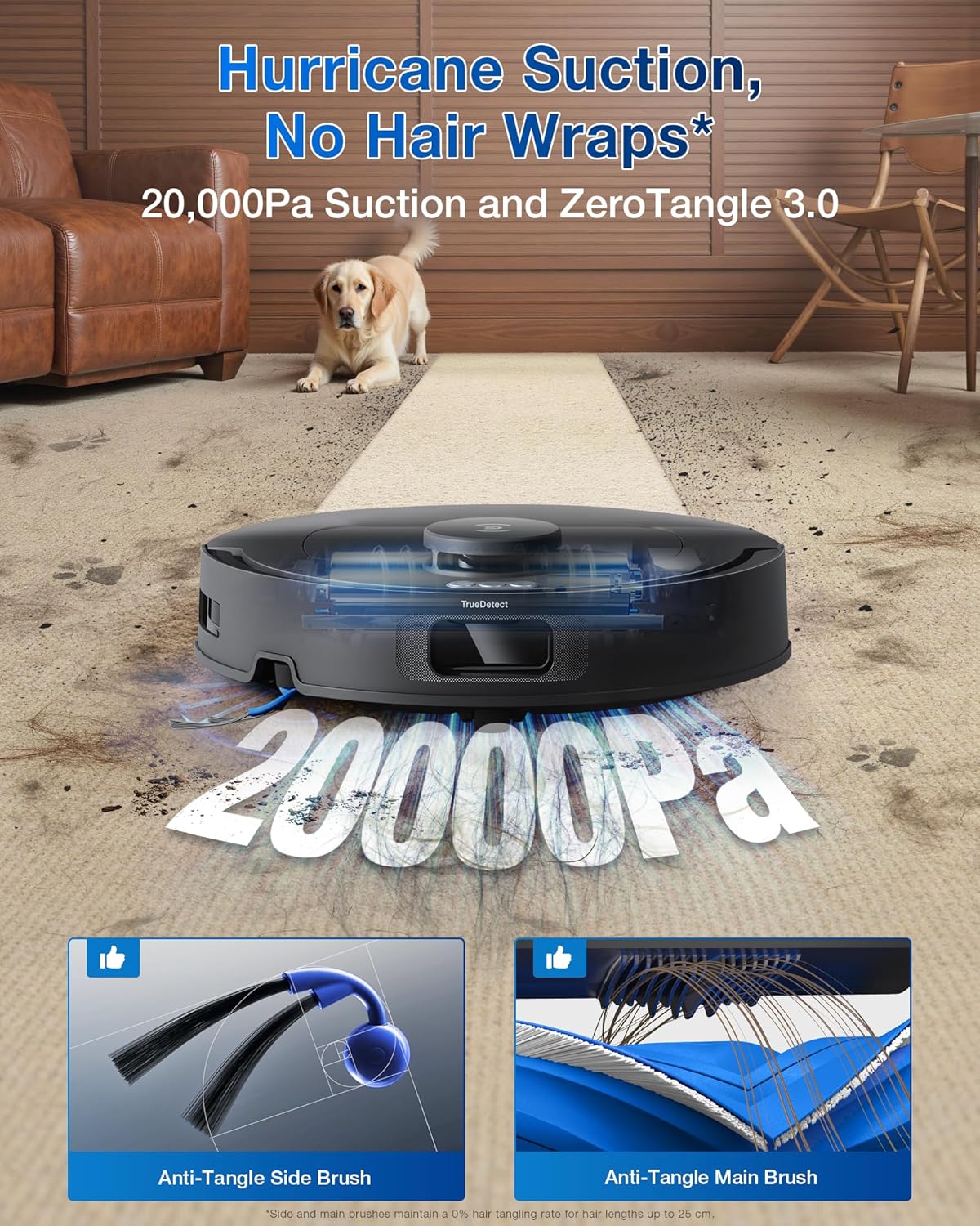 ECOVACS DEEBOT X9 PRO Omni Robot Vacuum and Mop, Blast™ 16,600Pa Suction, OZMO Roller Instant Self-Washing Mopping, ZeroTangle™ 3.0, Triple Lift System, AI Smart Navigation, Hands-Free Omni Station