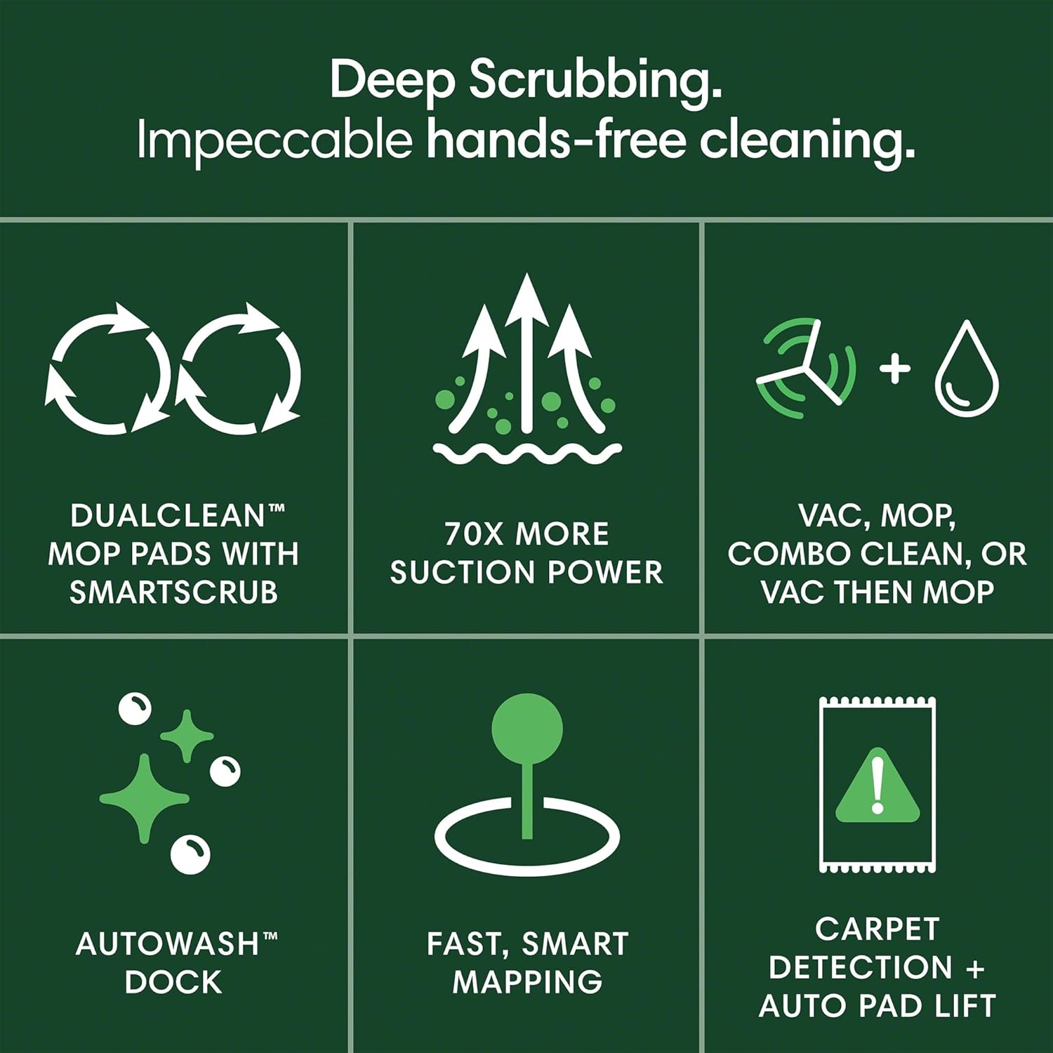 iRobot Roomba Plus 405 (G181) Combo Robot Vacuum & Mop with AutoWash Dock - Amazon Exclusive, Dual Spinning Mop Pads, Self-Empties for 75 Days, Intense Suction, Pad Washing & Drying, Pad-Lift, LiDAR